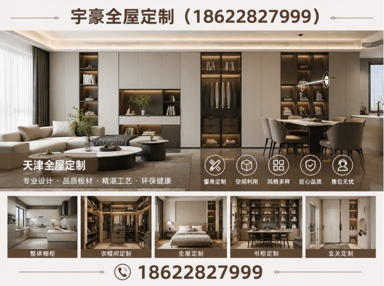 天津门墙柜一体化展示图